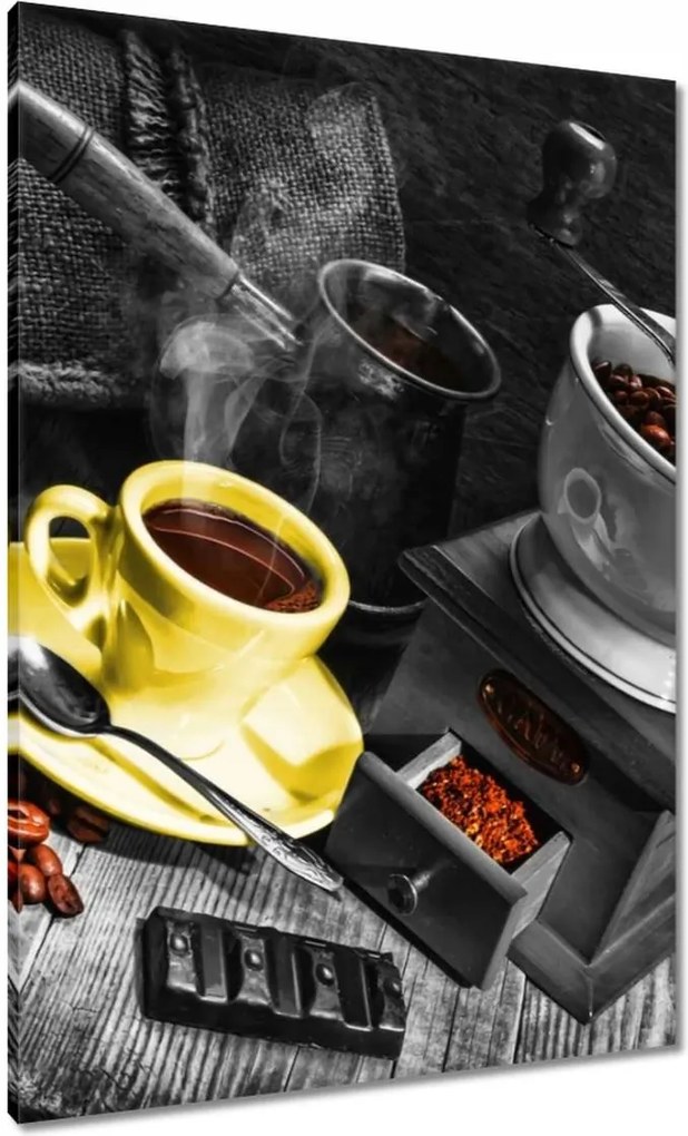 Vászonkép 70x100 Sárga kávéscsésze