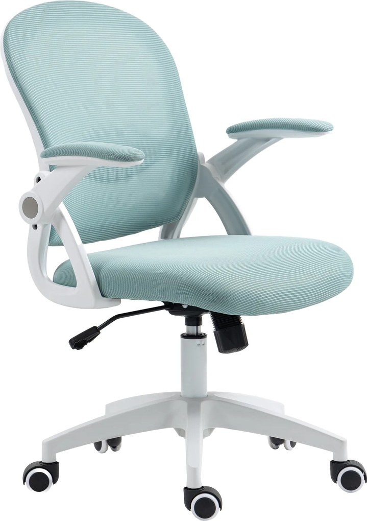 Vinsetto Ergonomikus Irodai Szék Háló Háttámlával és Párnázott Üléssel, Magasság Állítható, 65.5x61.5x88-97.5cm, Kék | Aosom