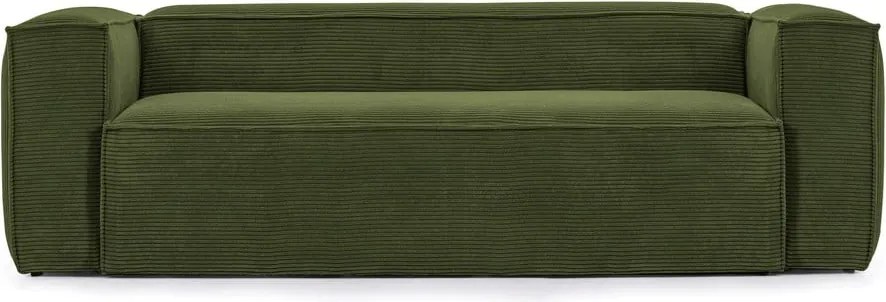 Blok sötétzöld kordbársony kanapé - Kave Home