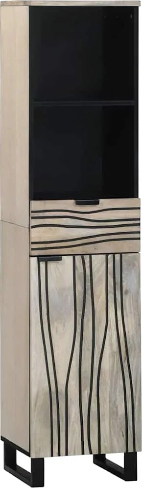 vidaXL Fürdőszobai mosdószekrény Fehér 38 x 33 x 160 cm Faanyag
