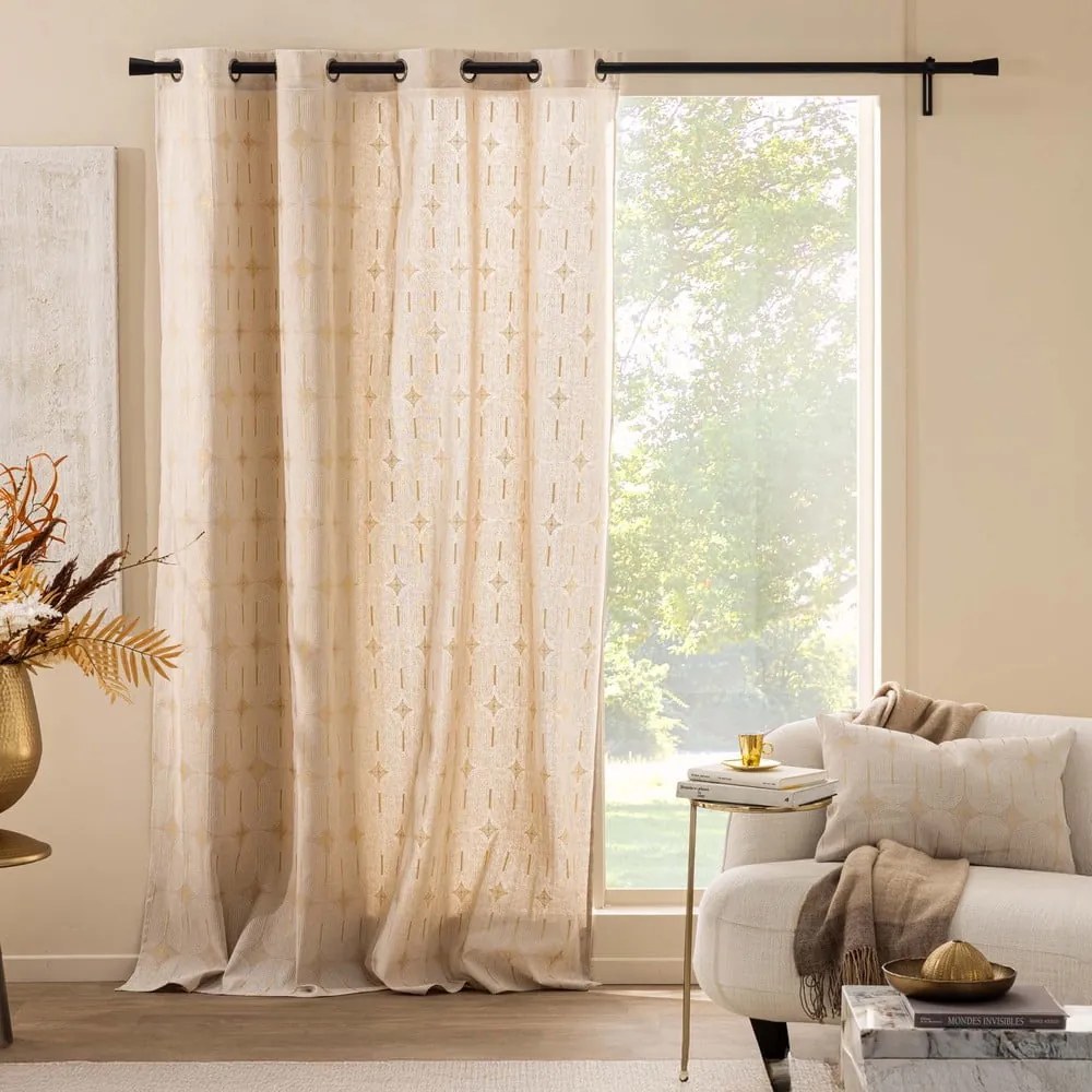 Bézs függöny 140x240 cm Ondine – douceur d'intérieur