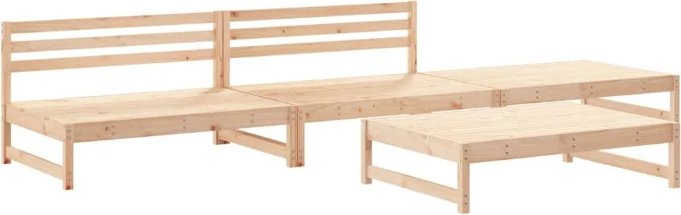 vidaXL 4 részes tömör fenyőfa kerti ülőgarnitúra