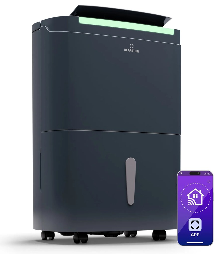 Klarstein DryFy Pro Connect Smart, Párátlanító, WiFi, Kompresszor, 30l/d, 25-30 m²
