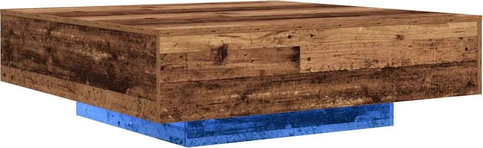 vidaXL Dohányzóasztal Öreg fa 100 x 100 x 31 cm Faanyag