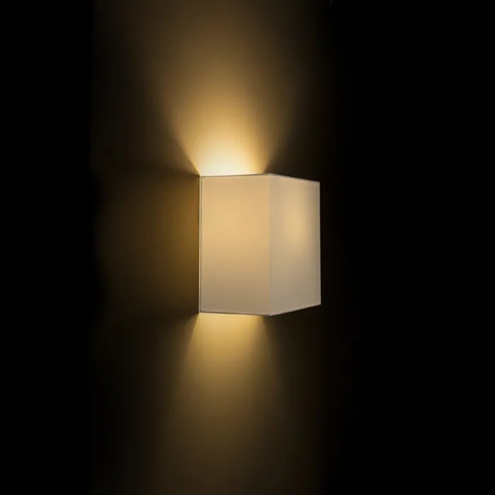 RENDL LOPE W 25/14 nástěnná Polycotton bílá/bílé PVC 230V LED E27 15W