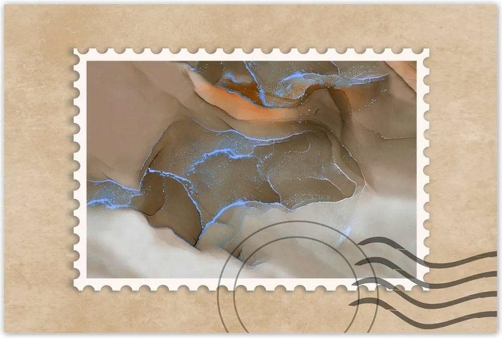 Poszterek 120x80 Márvány mozaik Bronz