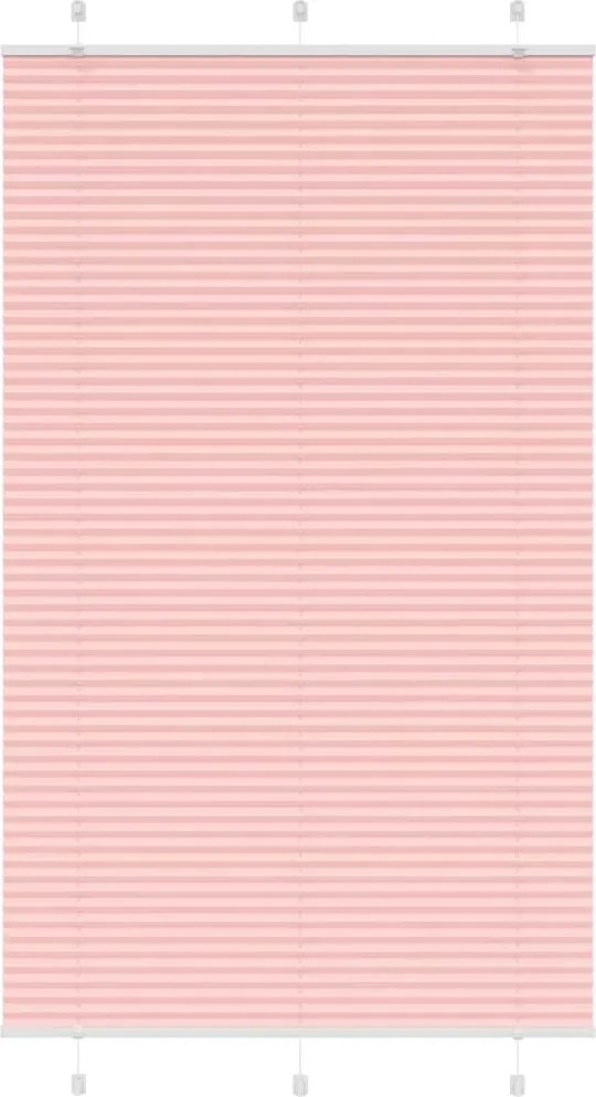 vidaXL pliszírozott redőny rózsaszín 120x200cm szövetszélesség 119,4cm