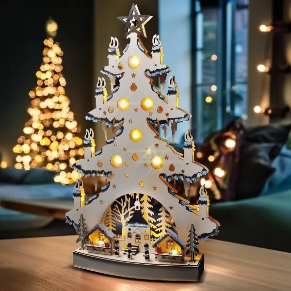 Solight 1v282 - LED karácsonyi dekoráció LED/2xAA/meleg fehér fa