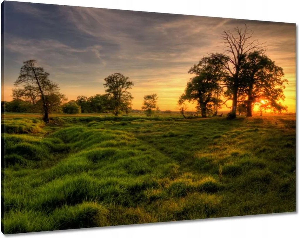 Vászonkép 100x70 Naplemente a croissant-ban