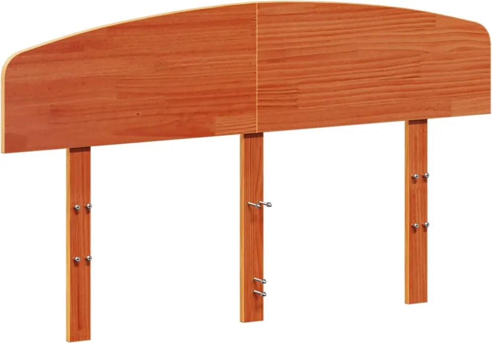 vidaXL viaszbarna tömör fenyőfa fejtámla 135 cm