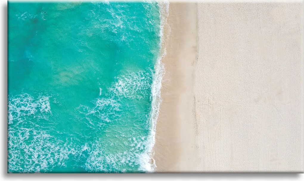 Vászonkép Víz Hullámok Tengerpart Homok 90x60 cm Ideális ajándék