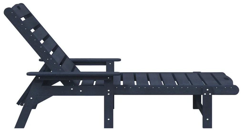 Nyugágy 2 db Tengerészkék 162x53x98.5 cm HDPE