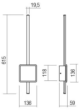 Redo 01-2696 - LED fali lámpatest DIAZ LED/20W/230V CRI 90 fehér