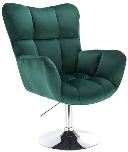 HR650N Sötétzöld modern velúr szék