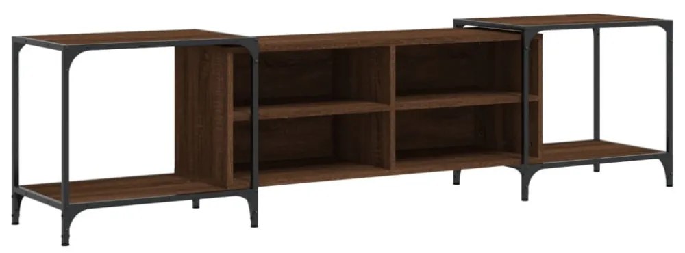 barna tölgy színű szerelt fa TV szekrény 203 x 37 x 50 cm