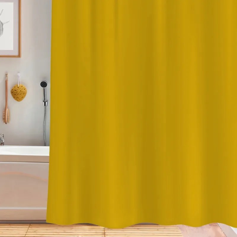 Zuhanyfüggöny Pvc 180x200cm sárga