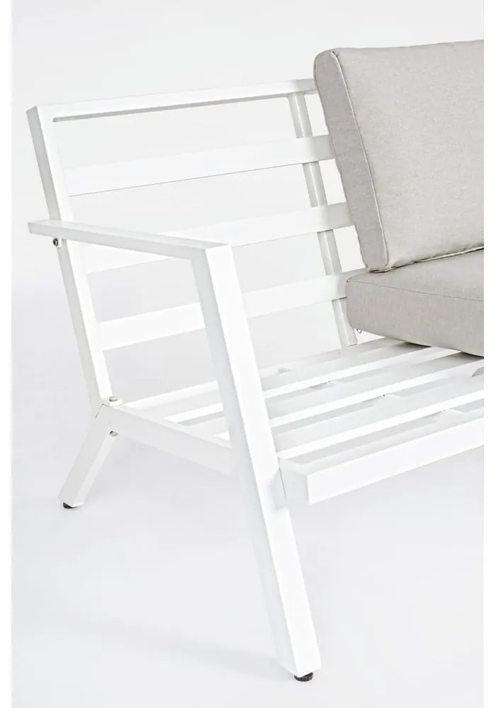 Fehér alumínium négyszemélyes kerti lounge szett Harley – Bizzotto