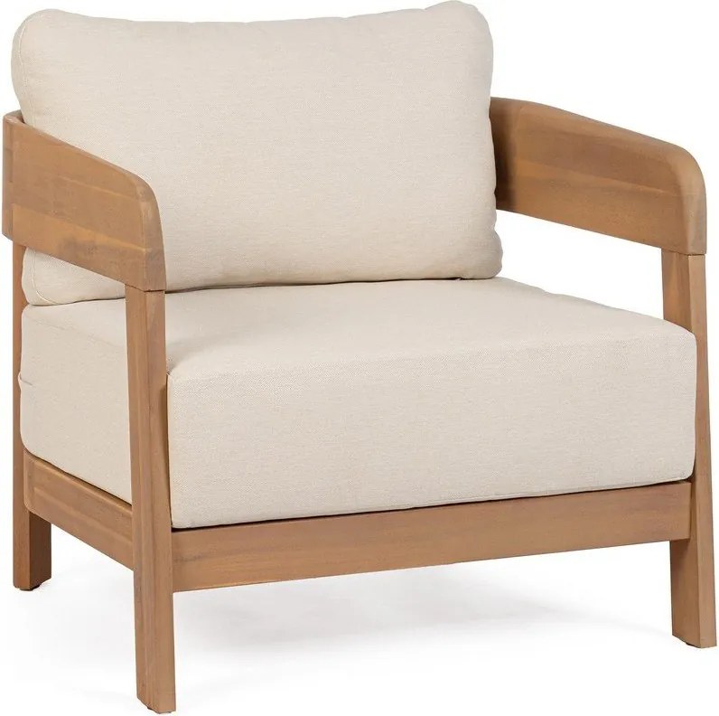 Natúr színű tömörfa kerti fotel Pablo – Bizzotto