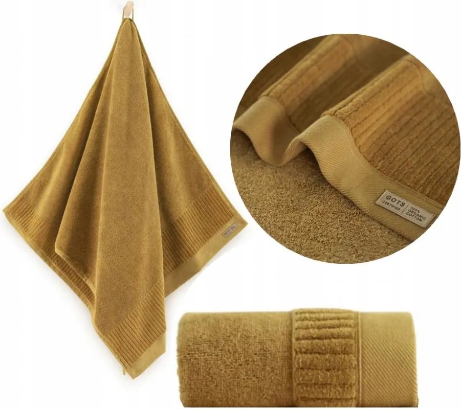 Porto törölköző 30x50 Arany 600 g/m2 Prémium Kollekció Zwoltex