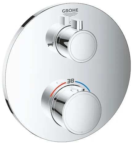Grohe Grohtherm zuhany és fürdő csaptelep vakolat alatti rész nélkül króm 24077000 G24077000