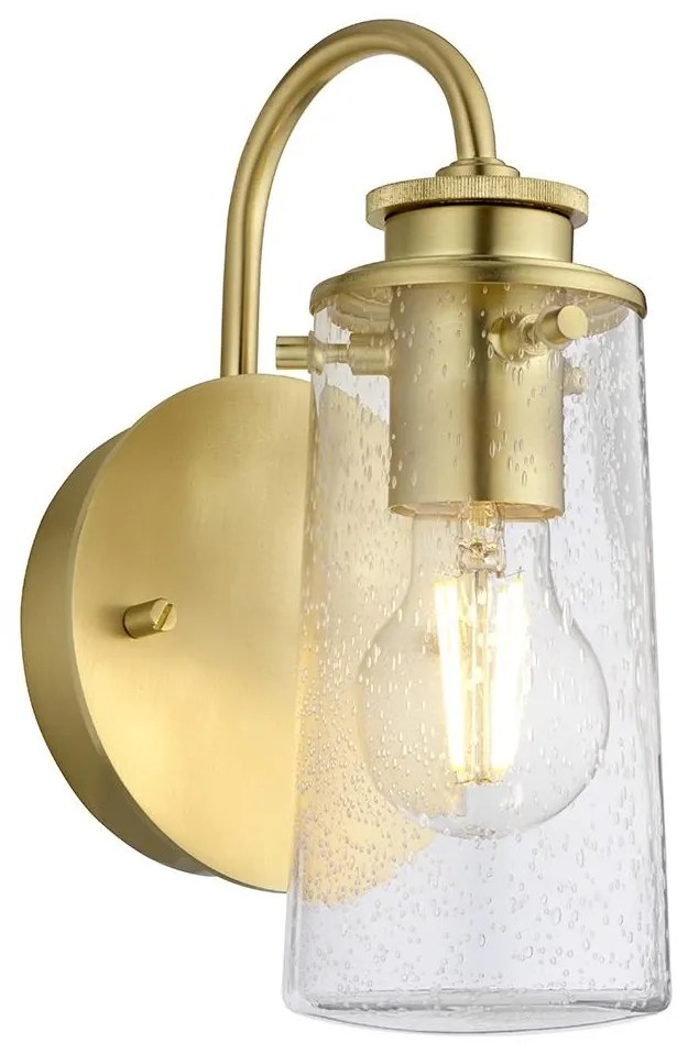 Elstead Kichler - Fürdőszobai fali lámpa BRAELYN 1xE27/40W/230V IP44 arany ED0383