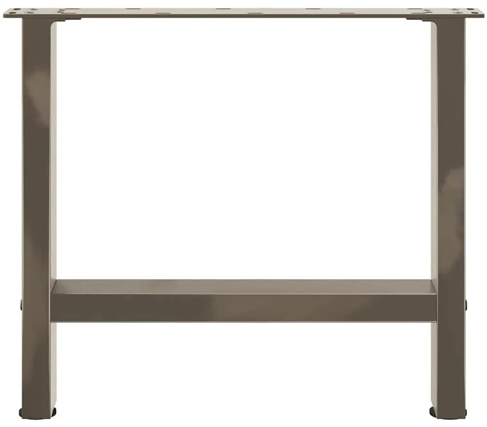 2 db natúr acél dohányzóasztal láb 50 x (42-43) cm acél