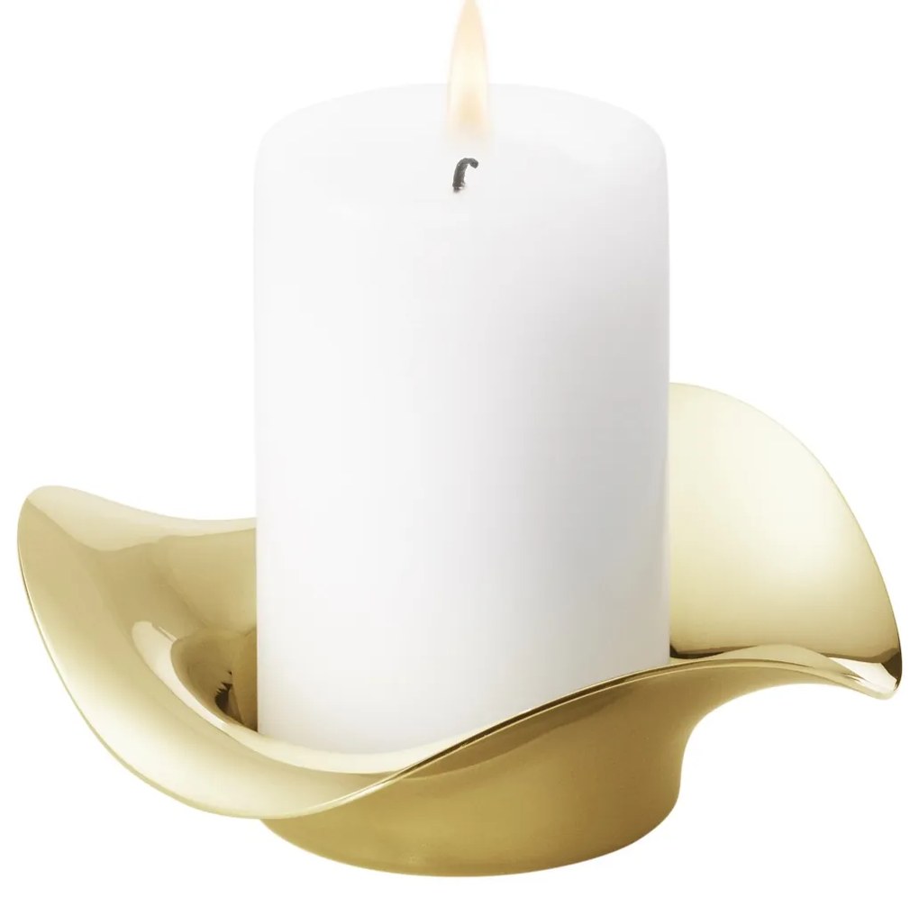 Kobra aranyozott oszlopos gyertyatartó - Georg Jensen