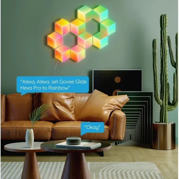 Govee - KÉSZLET 10x LED Lámpa Glide Hexa Pro LED Smart RGBIC Wi-Fi