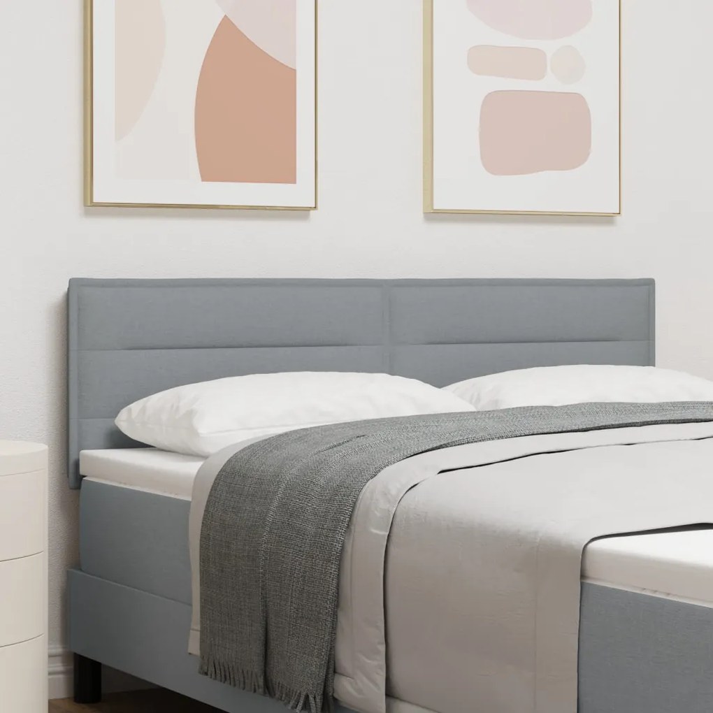 LED Ágytámla Vonal Design Világosszürke 72 cm Szövet