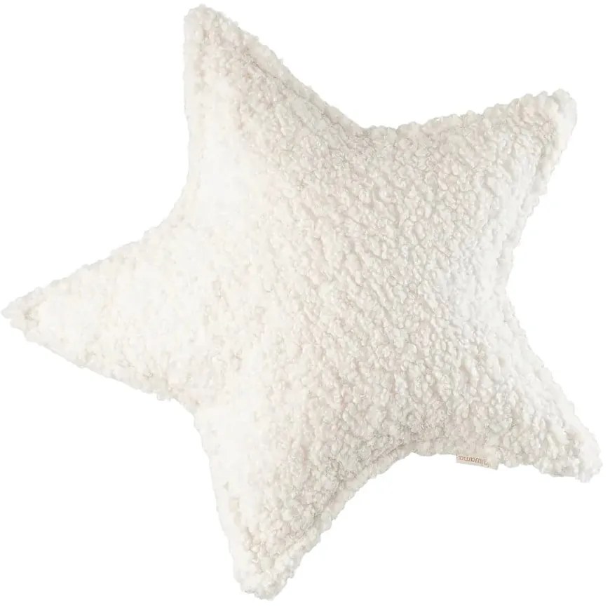 Krémszínű buklé párna gyerek kanapéhoz Star – Wigiwama