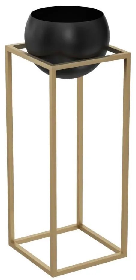 Fém virágcserép 81,3x29 cm arany színben