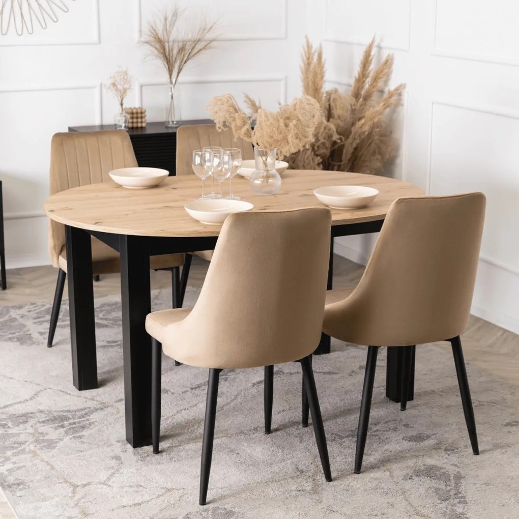 Bézs Bársony Étkezőszék. BARI