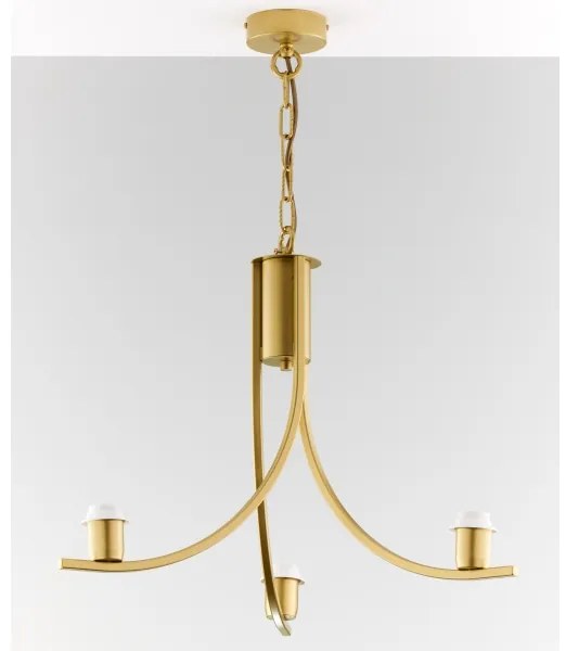 Jupiter 2093 - Láncos csillár ARTHUR 3xE27/15W/230V kék/arany