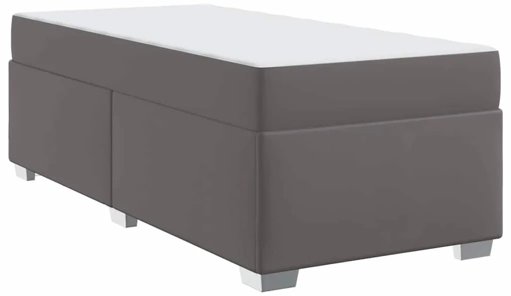 Ágykeret Szürke 90 x 200 cm Műbőr