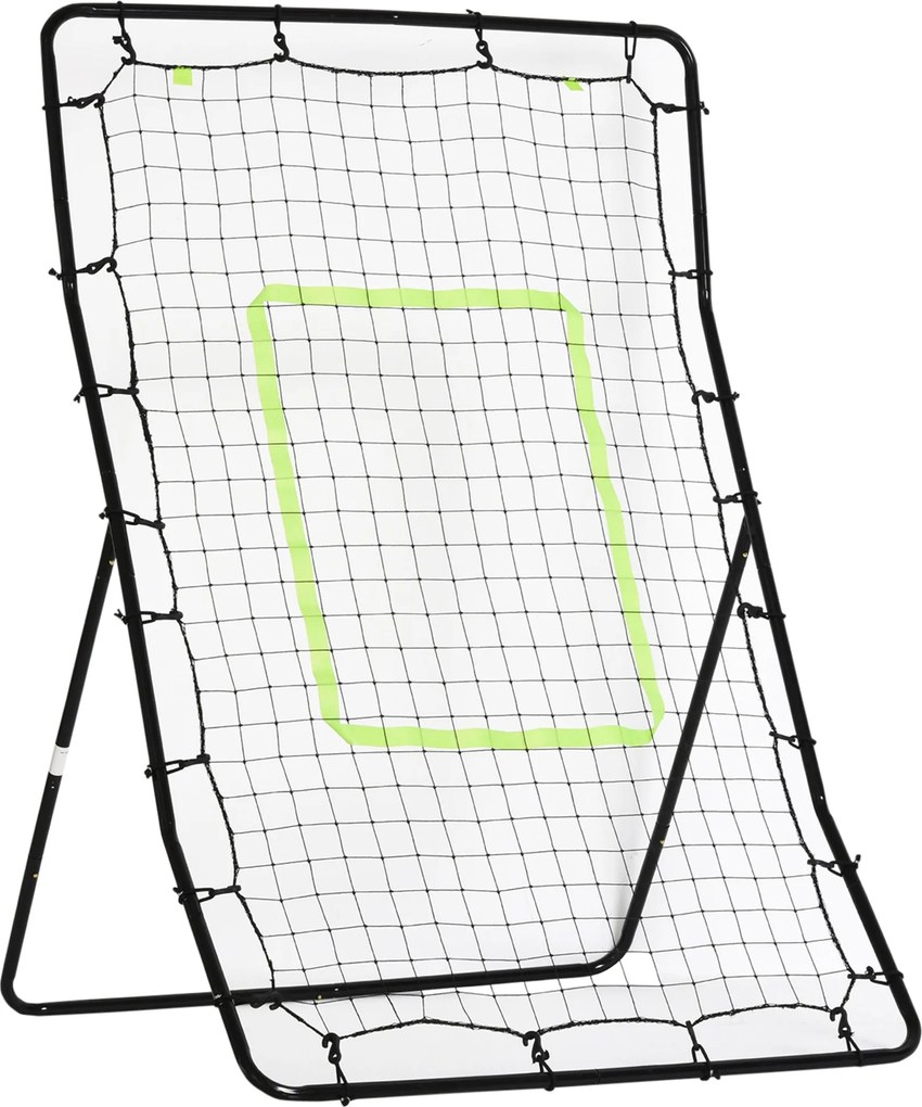 HOMCOM Hágó a Futballhoz hordozható visszapattanó hálóval, 75x126cm, Fekete | Aosom