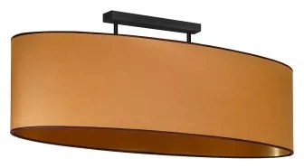 Duolla - Felületre szerelhető csillár OVAL VEGAN 2xE27/15W/230V barna