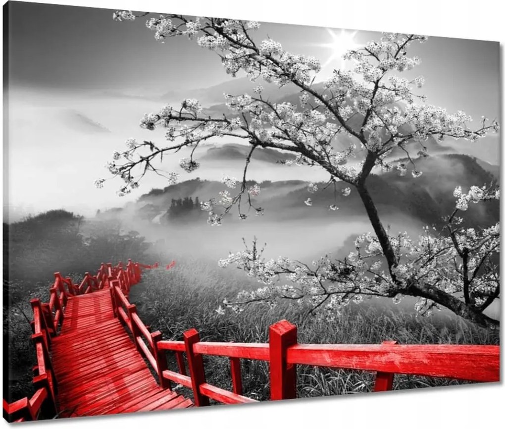 Vászonkép 80x60 Virágzó cseresznye