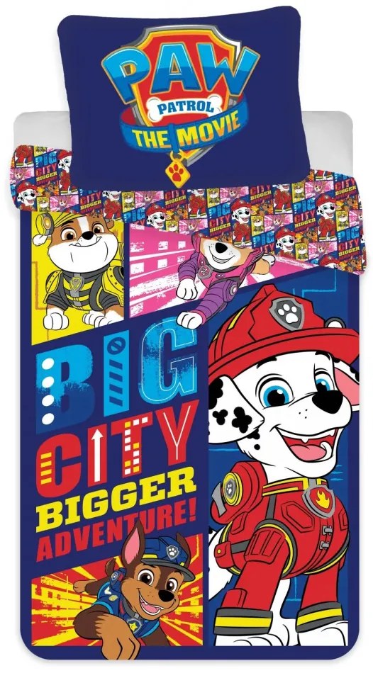Mancs Őrjárat Big City ágyneműhuzat 140×200cm, 70×90 cm
