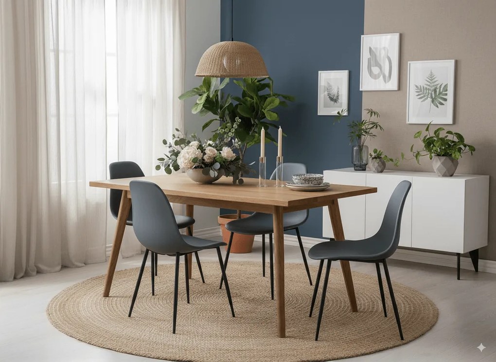 Akció: Palaszürke OSAKA szék fekete lábakkal II. osztály