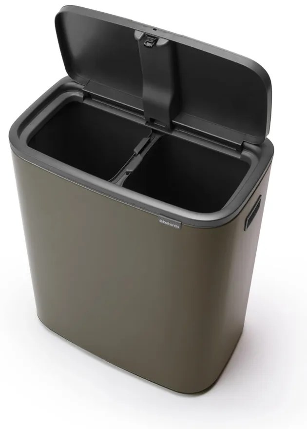 Szürke acél érintésre nyíló szelektív szemetes 60 l Bo Touch Bin – Brabantia