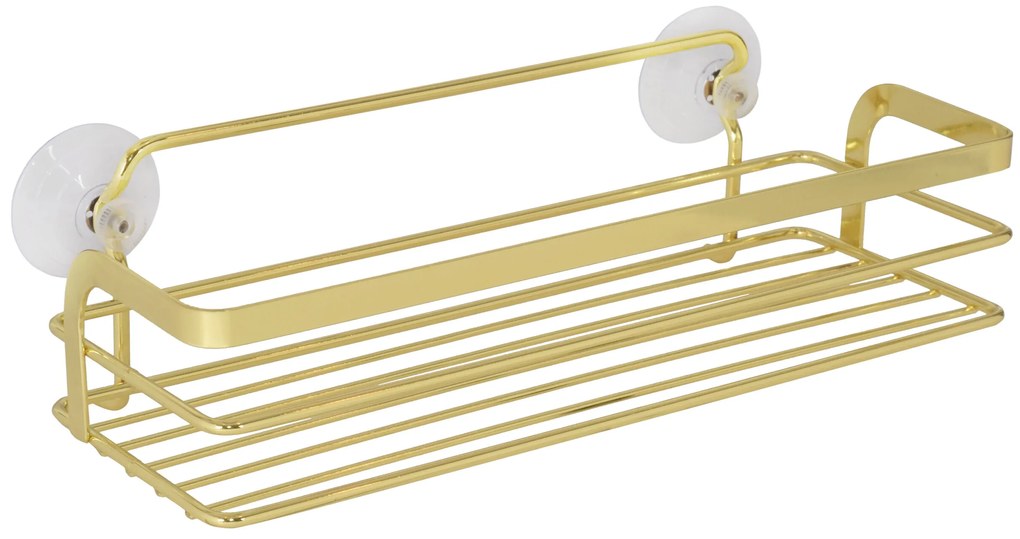 BISK Erga NIAGARA, fürdőszobai polc tapadókorongokhoz, arany fényes, ERG-08350