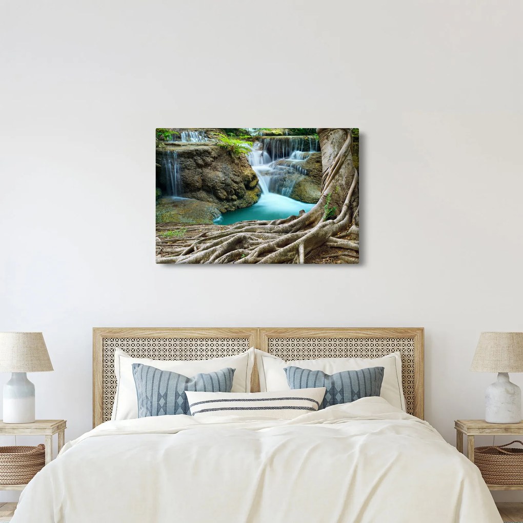 Kép - Folyó vízesésekkel (90x60 cm)