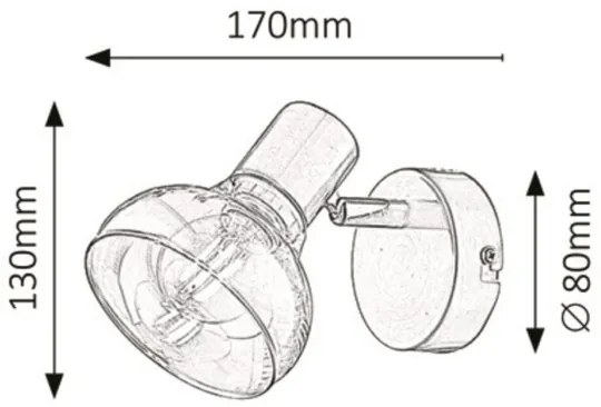 Rabalux 5555 - Fali lámpa HOLLY 1xE14/40W/230V fényes króm