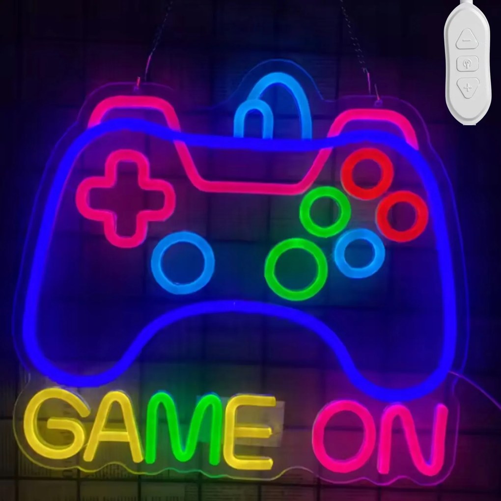 Game Pad Lámpa Többszínű Akril Usb Ajándék Dekoráció Neon Game On