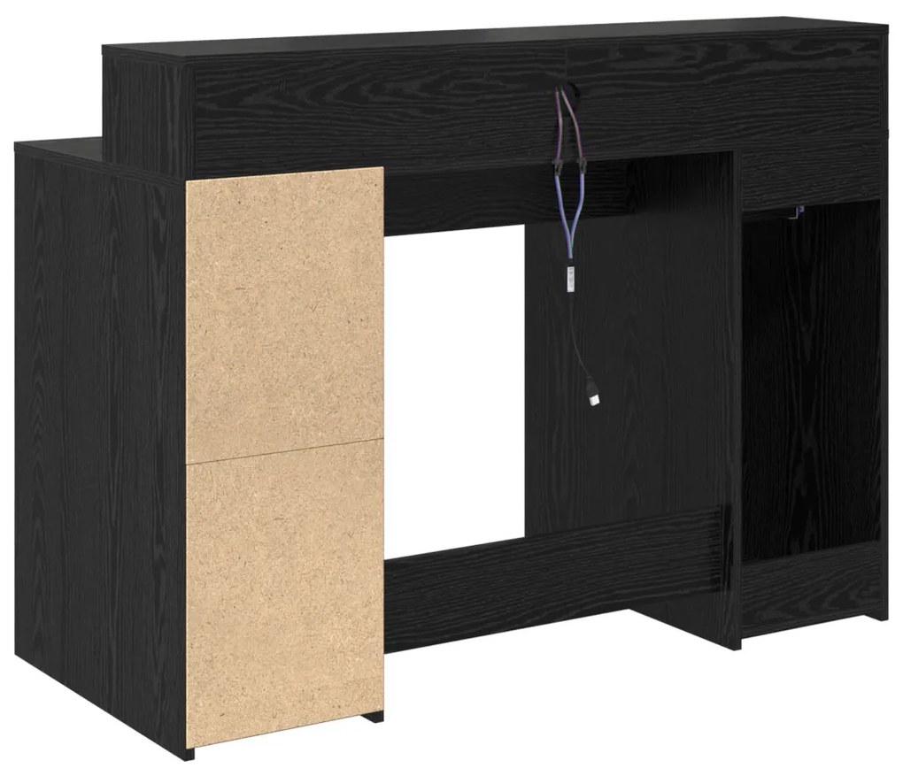Fekete tölgy asztal 120x55x91 cm Mérnöki Fa