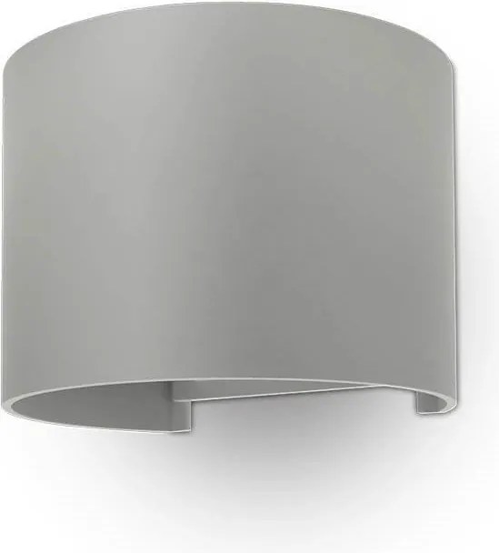 Homlokzati lámpa 6W V-tac Állítható Szürke Kerek