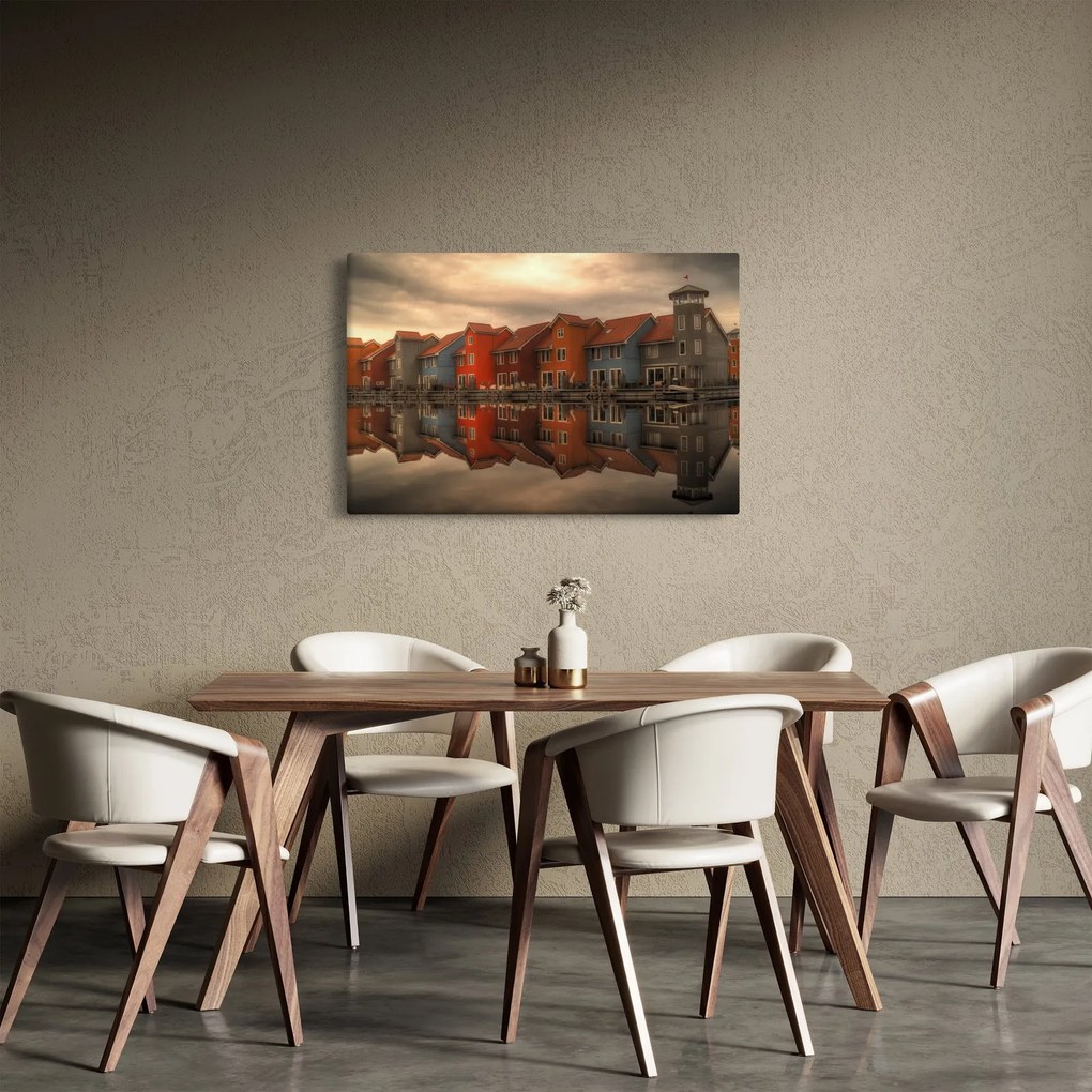 Színes házak képe (90x60 cm)
