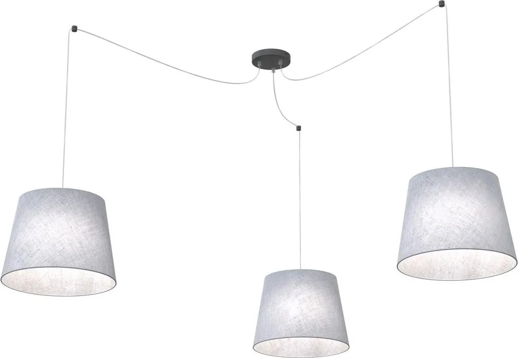 Emibig modern függeszték ascot fekete szürke emi1424/3