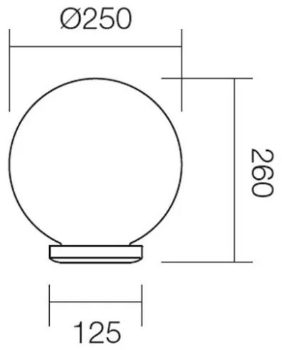 Redo 9771 - SFERA pótlámpa búra, 25 cm átmérő, IP44, fehér