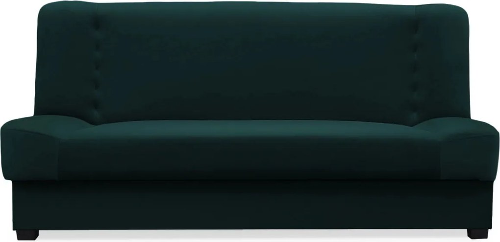 Ágyazható kanapé zöld színben, velúr kárpittal PIANO